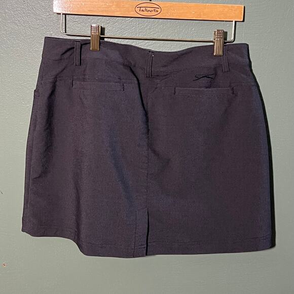 Slazenger Women's Black Faux Denim Skirt with Built-In Spandex Shorts Size 6 - Picture 5 of 8